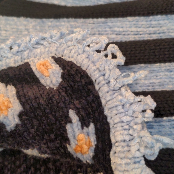 Casa Maglia EUC zip up sweater striped medium grey black - Picture 6 of 15